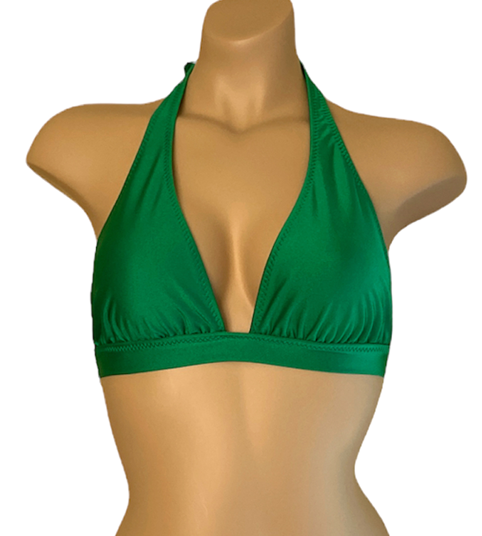 Halter bikini top in Kelly Green